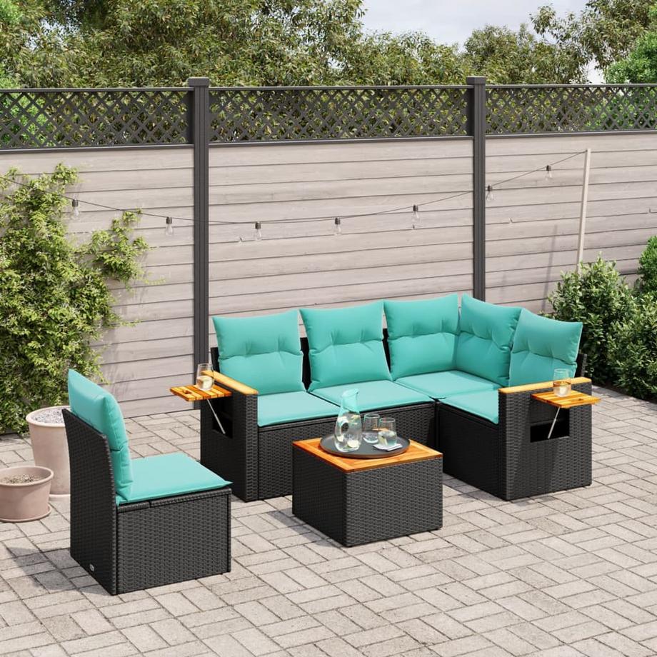 VidaXL Ensemble de canapés de jardin rotin synthétique  
