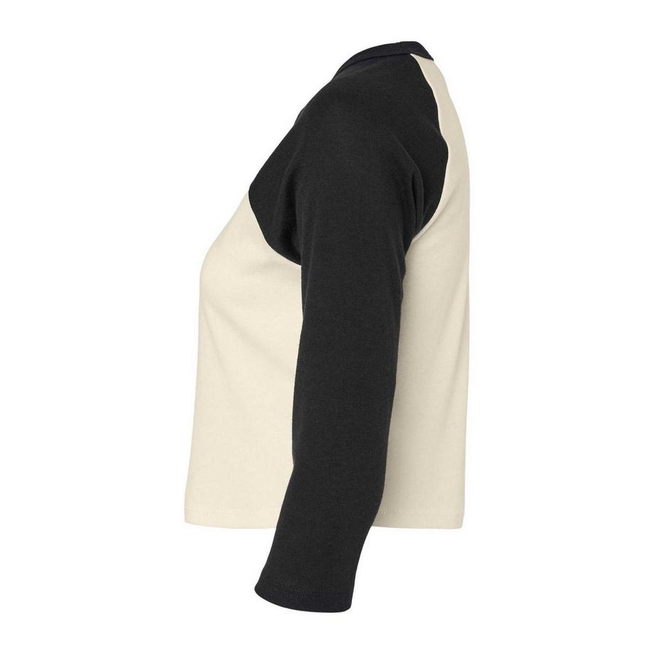 Bella + Canvas T-Shirt Maniche Raglan con Texture Microfibra  