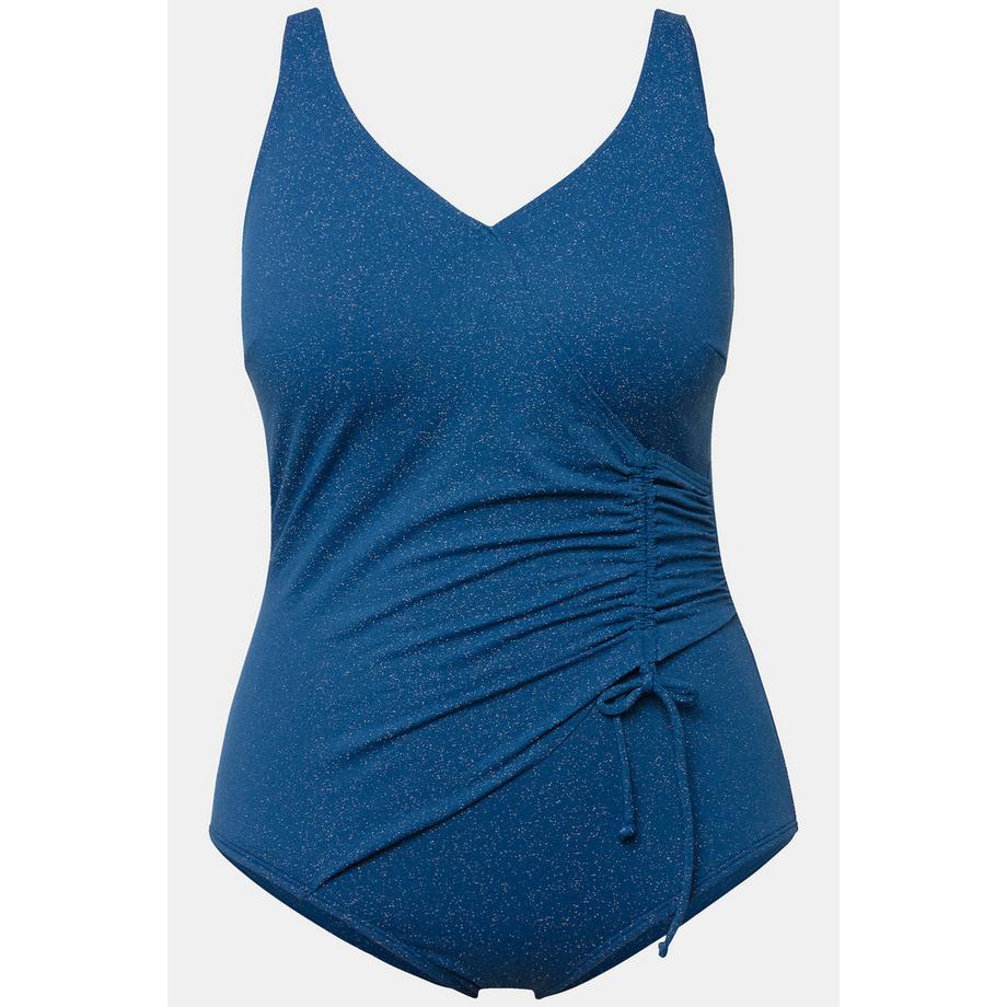 Ulla Popken Costume da bagno Effetto incrociato Glitter Coppe morbide Riciclato  