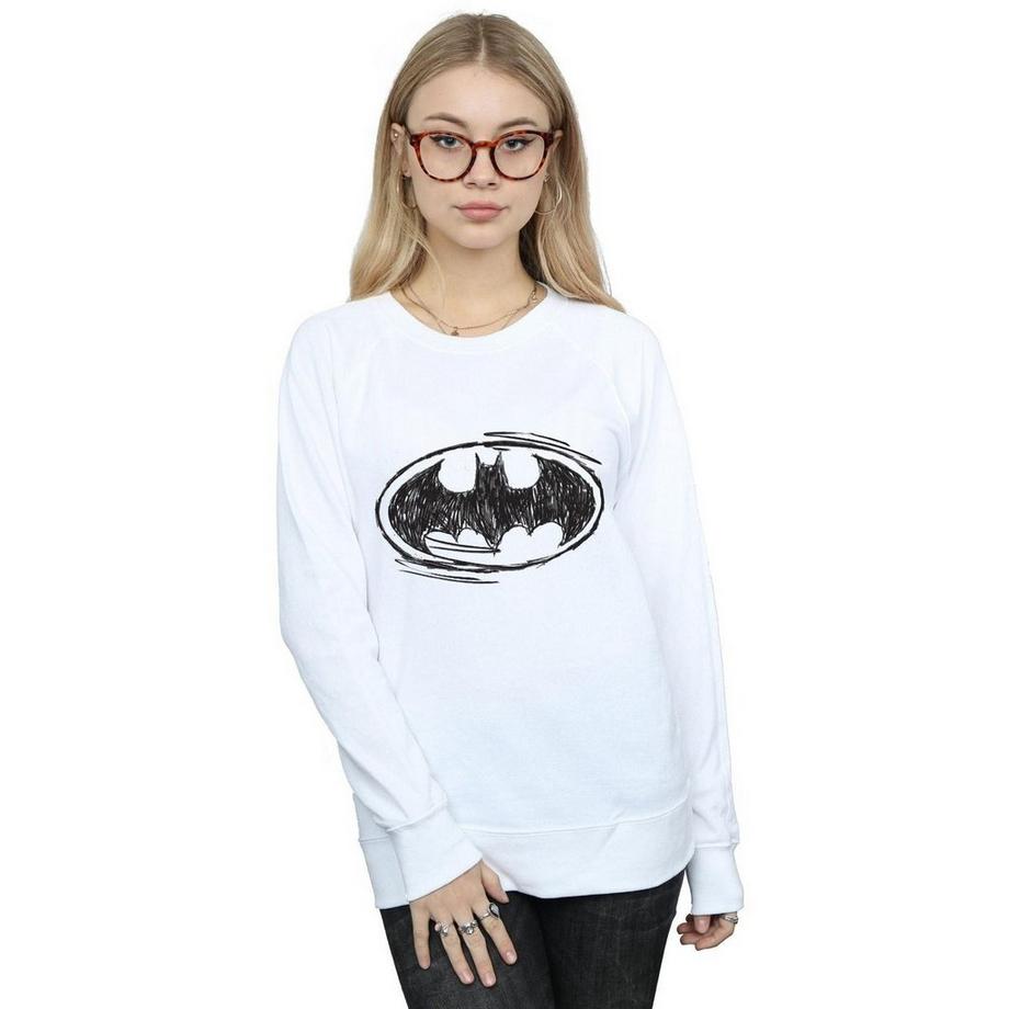BATMAN Sketch Logo Regular Fit Felpa  