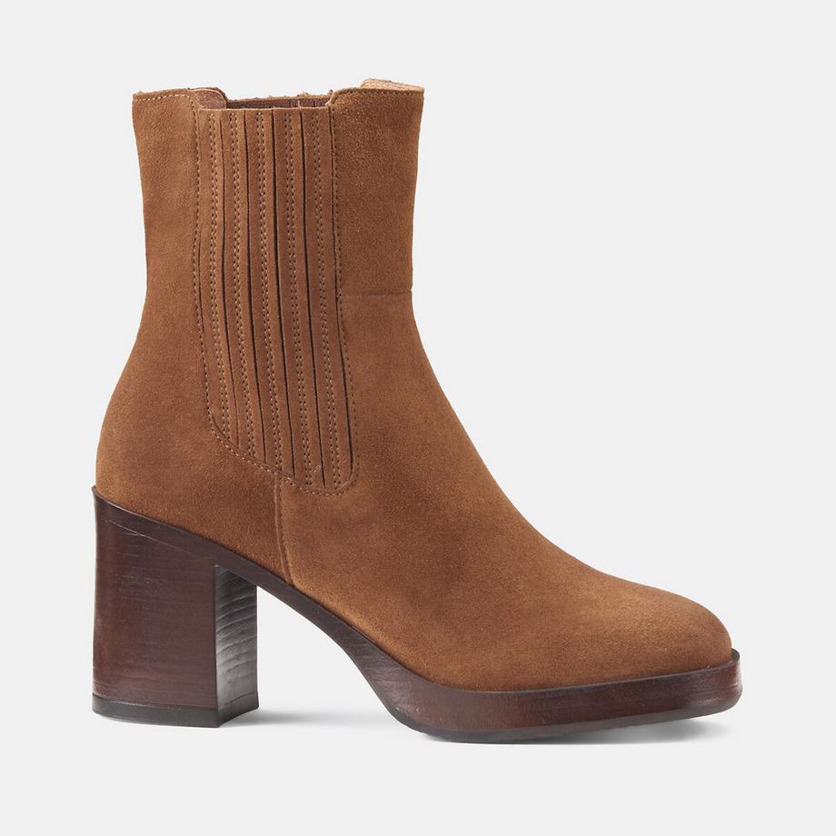 La Redoute Collections Wildleder Stiefeletten mit hohem Absatz  