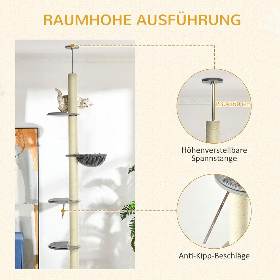 PawHut  Arbre à gratter 