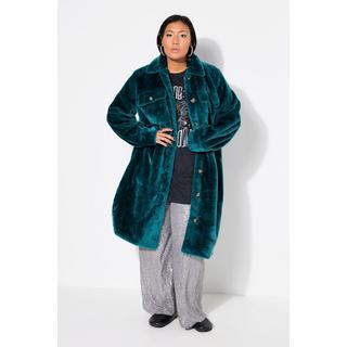 Studio Untold Cappotto Pelliccia Sintetica Collo Camicia Vestibilità Ampia  