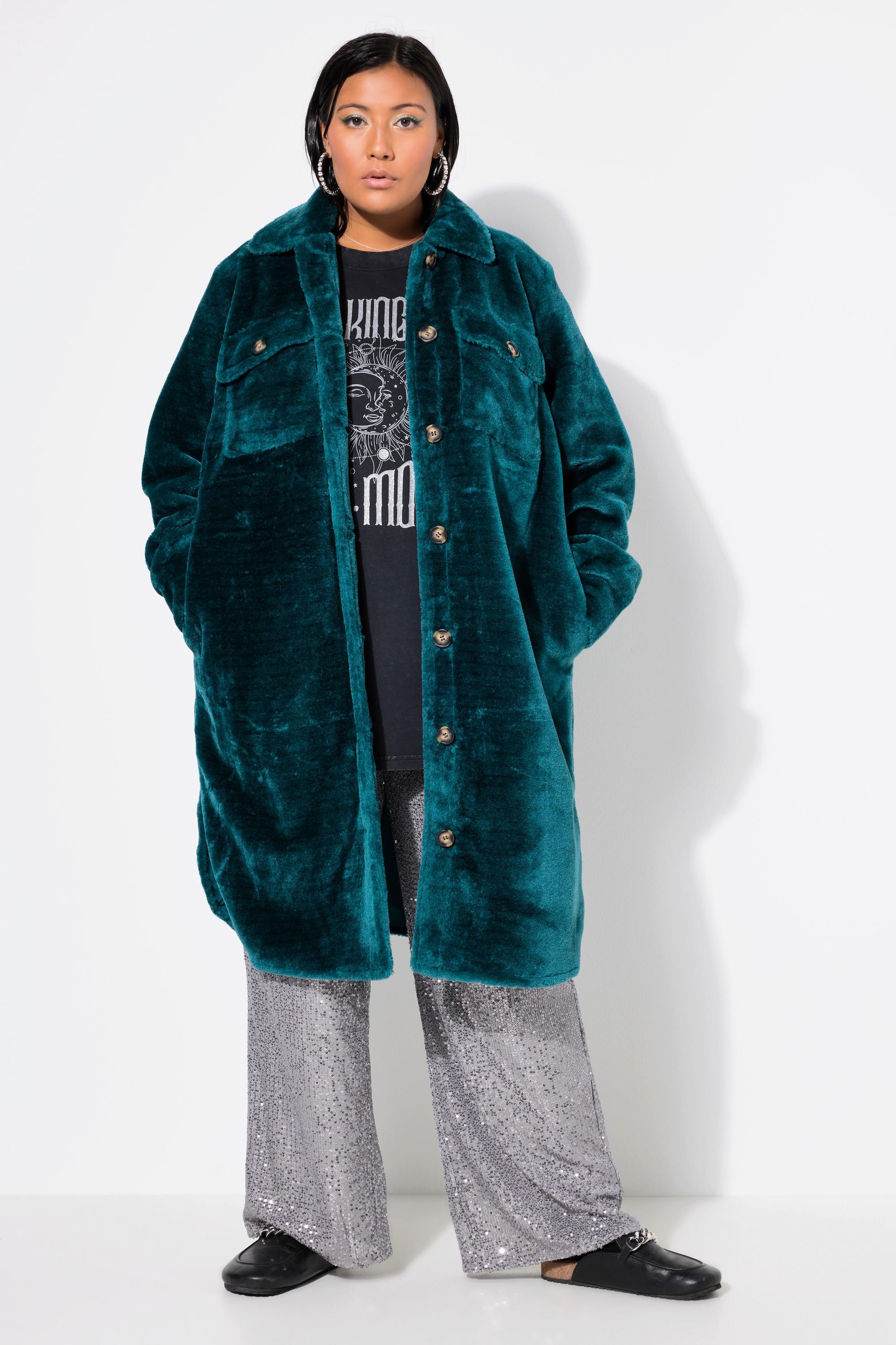 Studio Untold Cappotto Pelliccia Sintetica Collo Camicia Vestibilità Ampia  