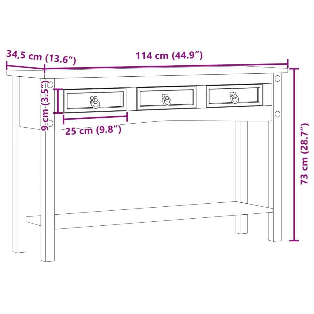 VidaXL Table console bois de pin  