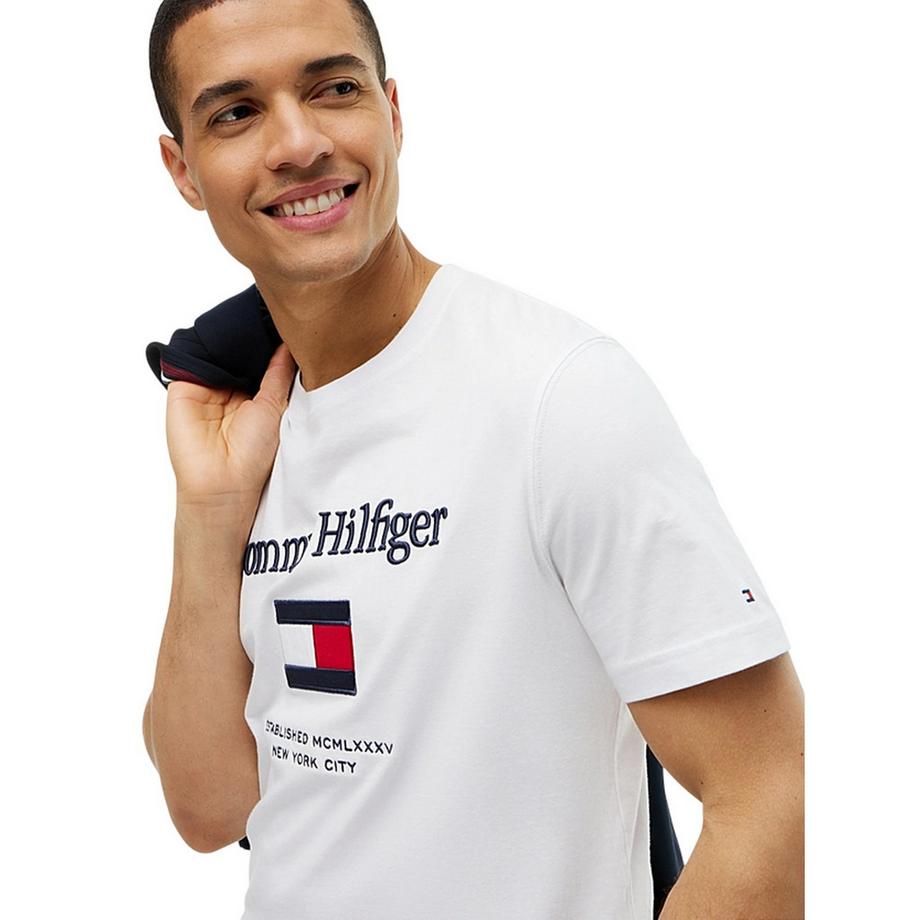 TOMMY HILFIGER  Maglietta Bandiera Ricamata 