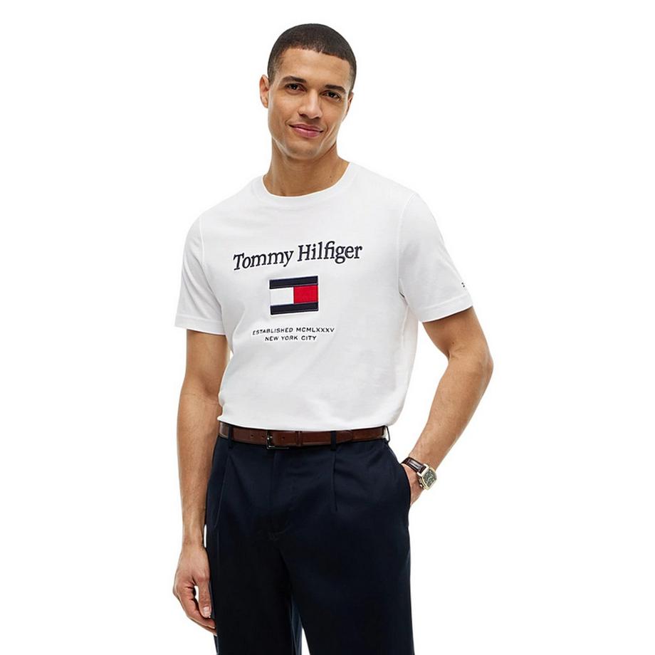 TOMMY HILFIGER  Maglietta Bandiera Ricamata 
