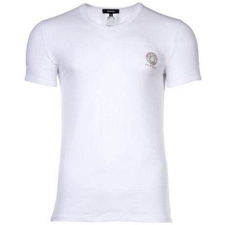 VERSACE Figurbetontes V-Ausschnitt T-Shirt  