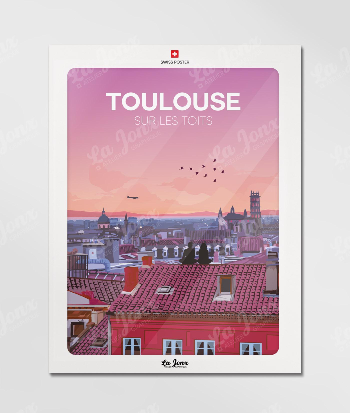 La-Jonx Toulouse sur les toits - Poster  