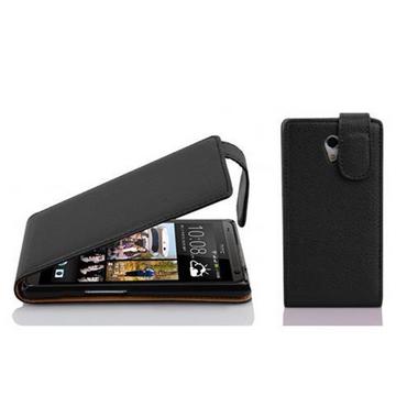 Housse compatible avec HTC Desire 700 - Coque de protection au design flip en similicuir structuré