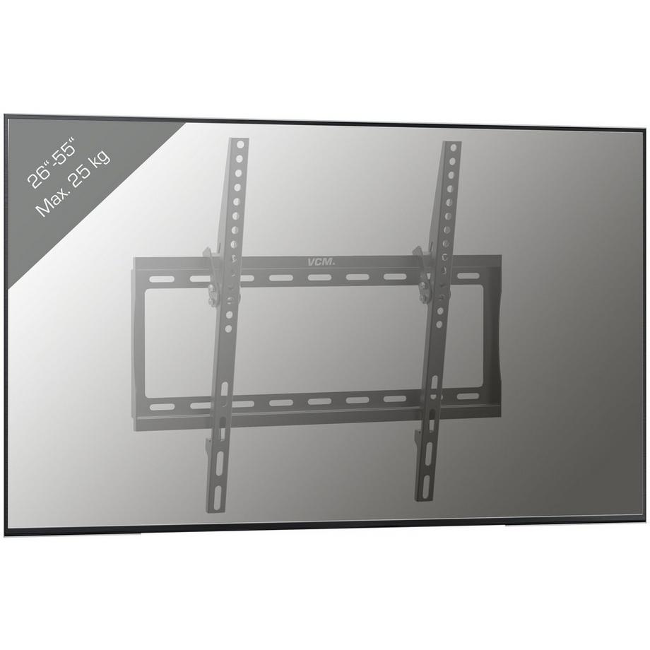 VCM Universal TV Halterung | VESA Wandhalterung | Halter Fernsehhalter flach neigbar | Belastbarkeit bis zu 25kg - B-FN 400  