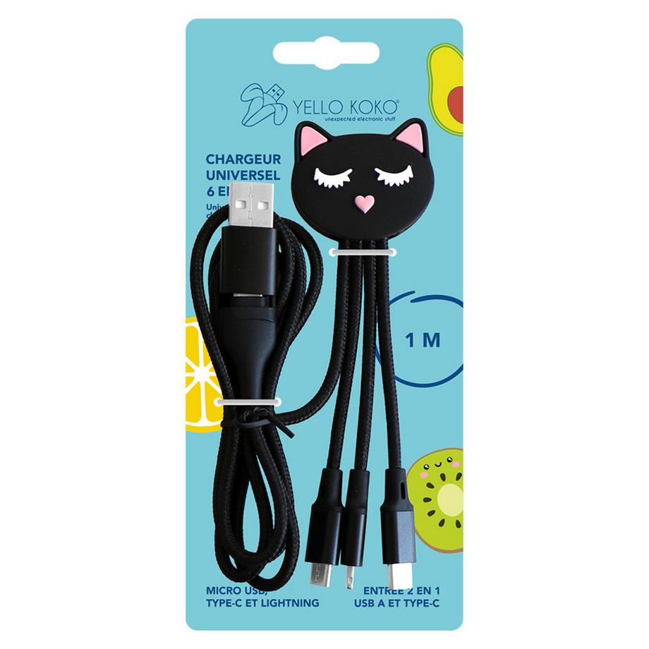 Yello Koko  Câble USB A+C/micro USB & USB C & Lightning 