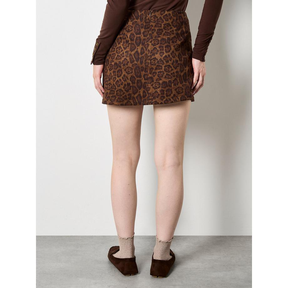 APRICOT Leopard-Minirock aus Kunstleder  