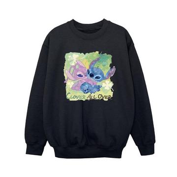 Lilo And Stitch St Patrick's Day Clover Sweatshirt