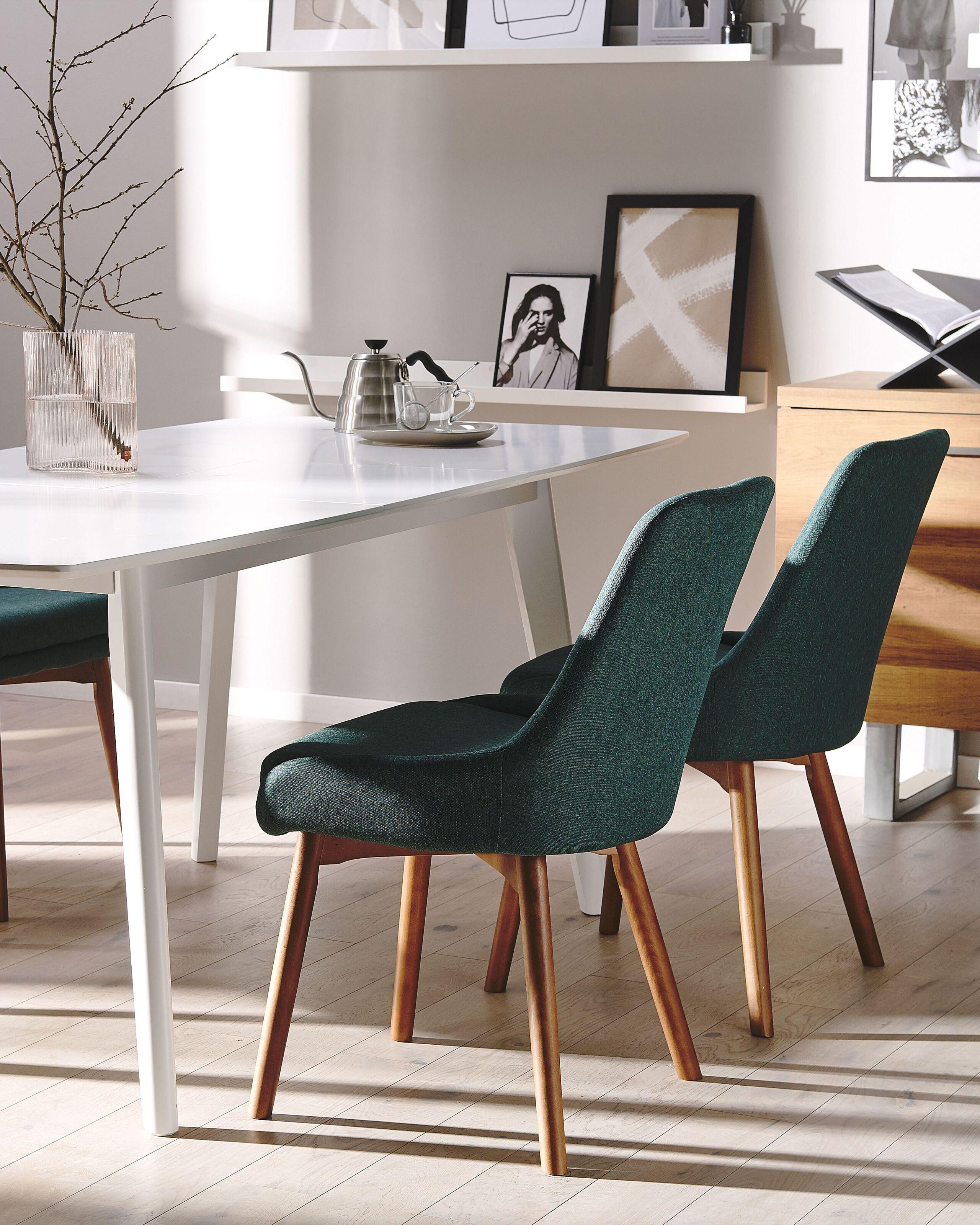 Beliani Esszimmerstuhl 2er Set aus Stoff Modern MELFORT  