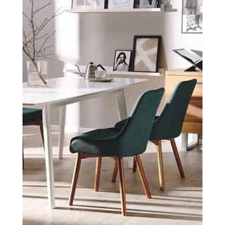 Beliani Esszimmerstuhl 2er Set aus Stoff Modern MELFORT  