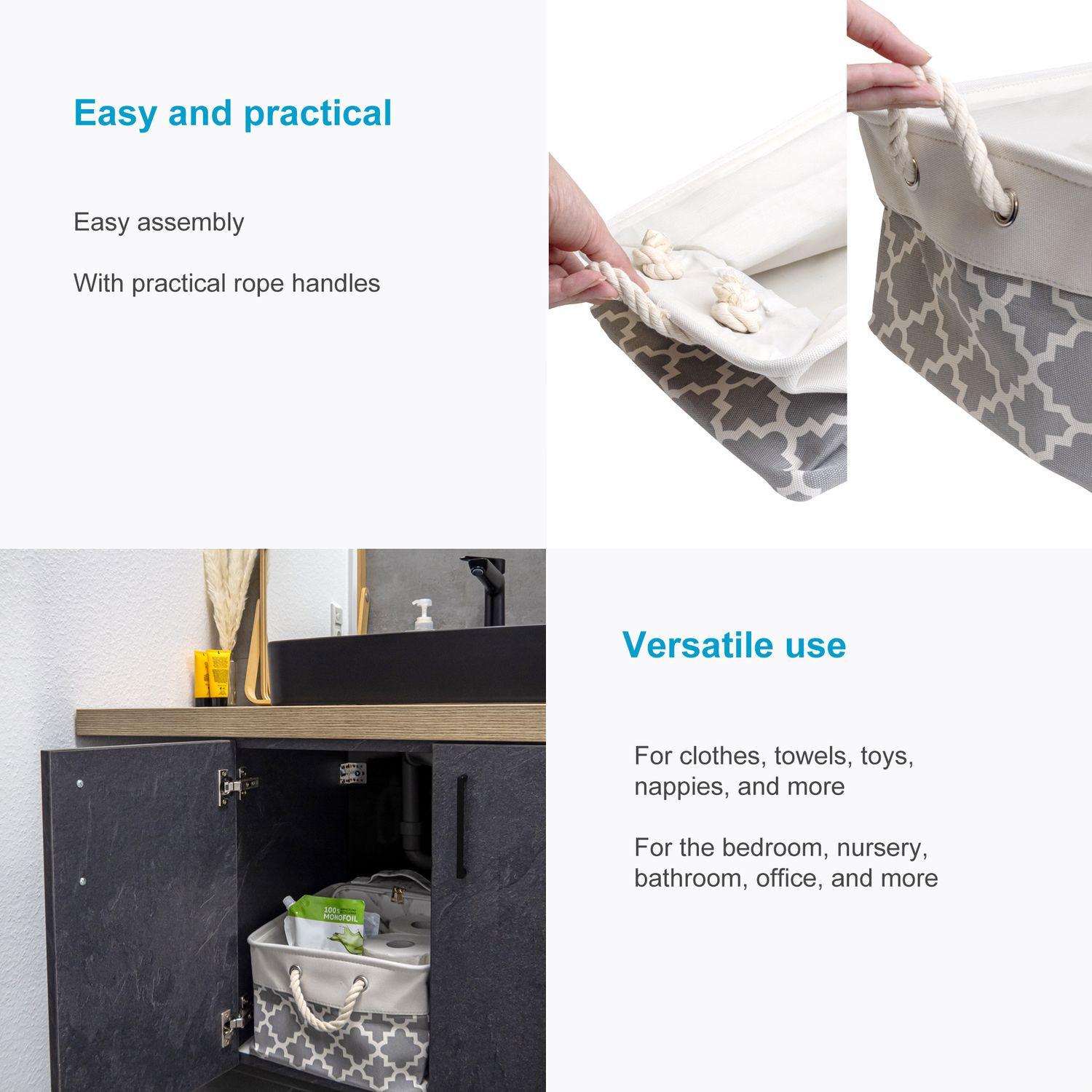 Intirilife Aufbewahrungskorb Organizer mit Henkel  