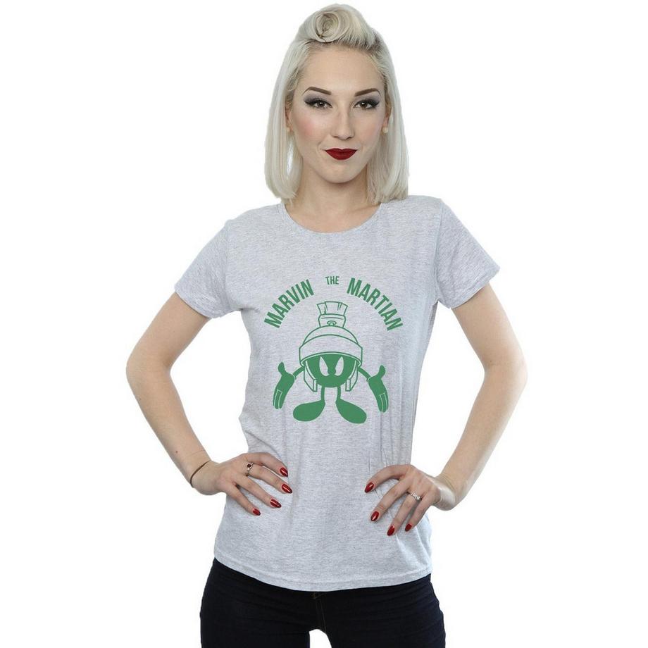 LOONEY TUNES Marvin The Martian T-Shirt Stampata  