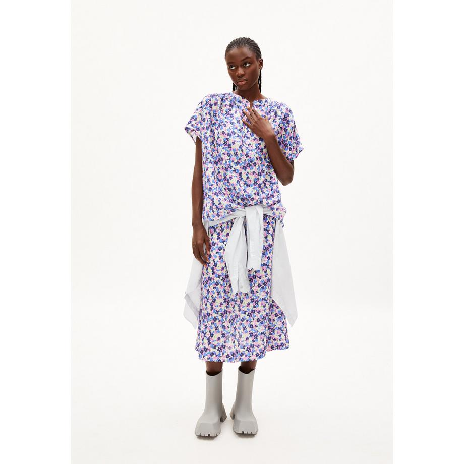 ARMEDANGELS Maaike Blusa Floreale a Maniche Corte  