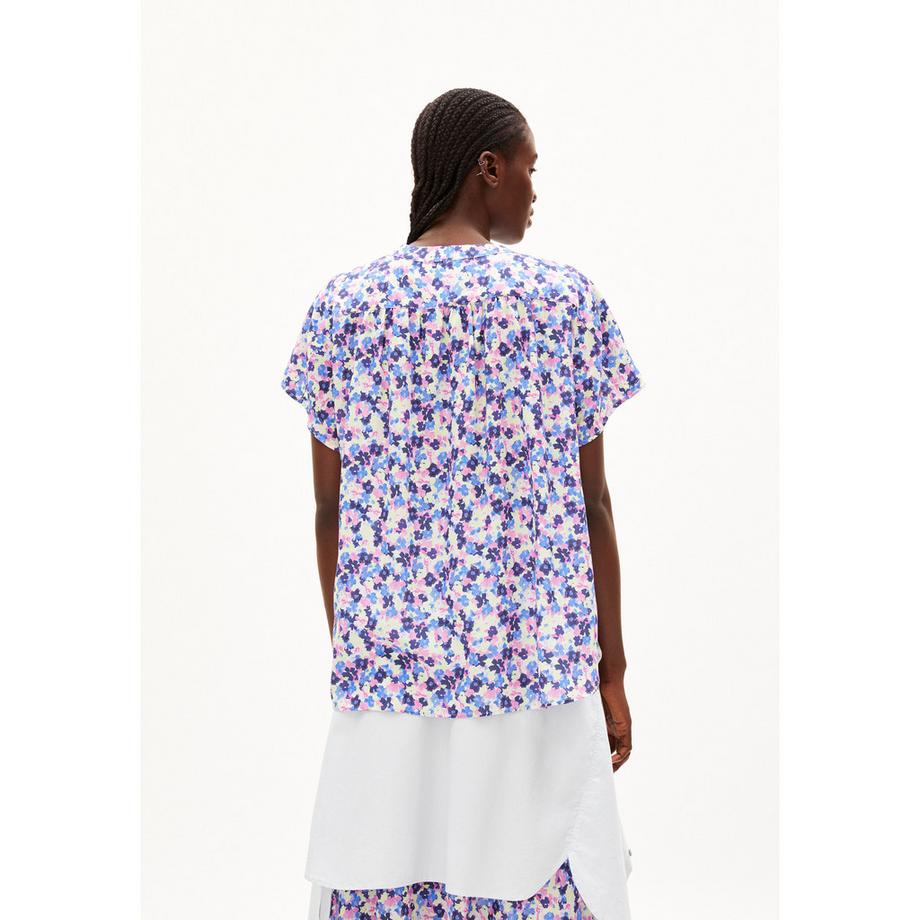 ARMEDANGELS Maaike Blusa Floreale a Maniche Corte  