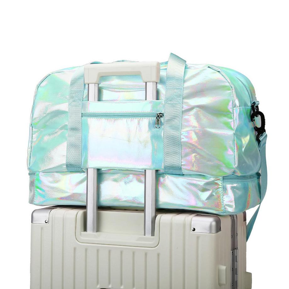 Only-bags.store Holografische Sporttasche mit Schuhfach  