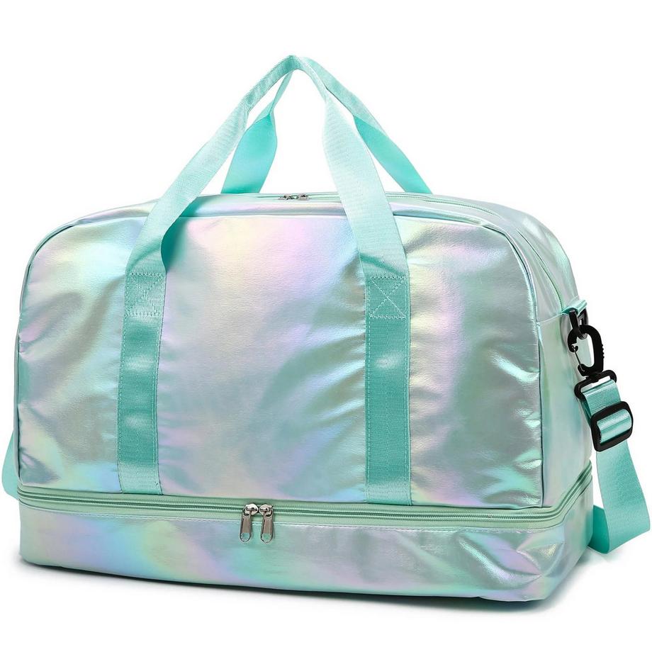 Sporttasche, Reisetasche, Glitzersporttasche mit Schuhfach. Trainingstasche, Fitnesstasche