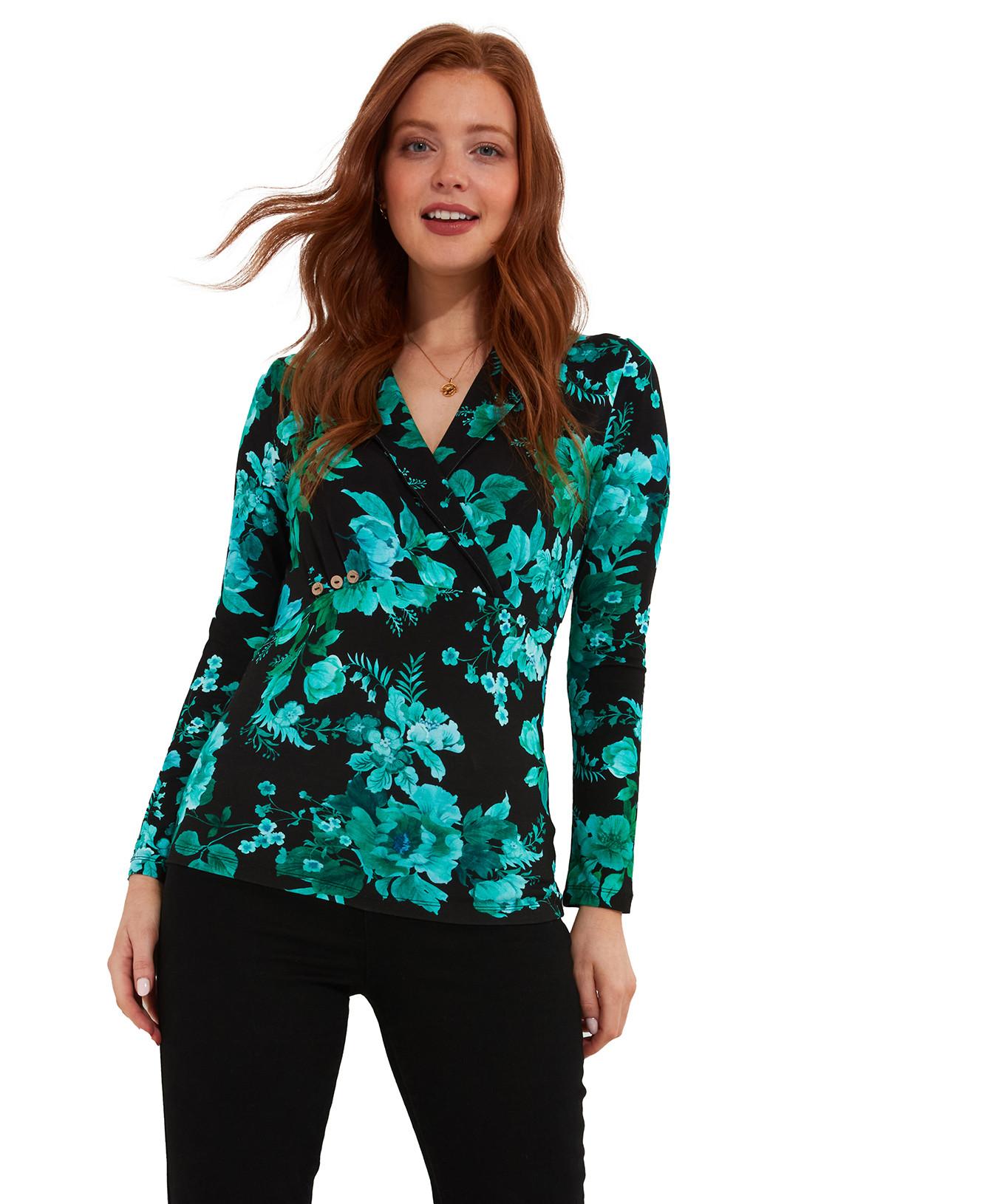 Joe Browns  Florales Wickel-Top mit Schalkragen 