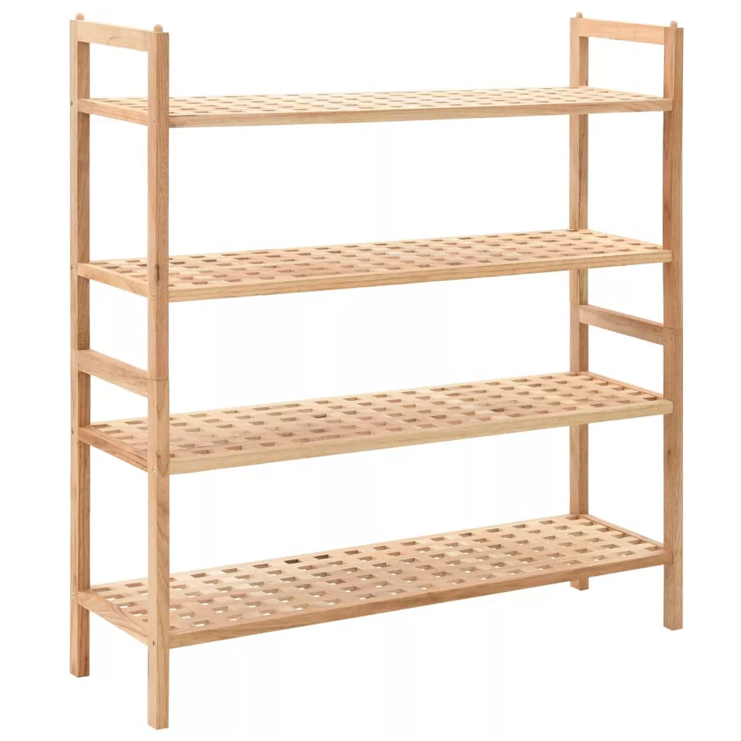 Scarpiera In Legno Massello Di Noce 69x26x81 Cm - Vidaxl