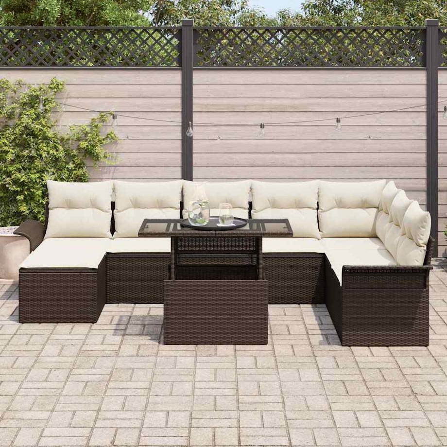 VidaXL Ensemble de canapé de jardin poly rattan  