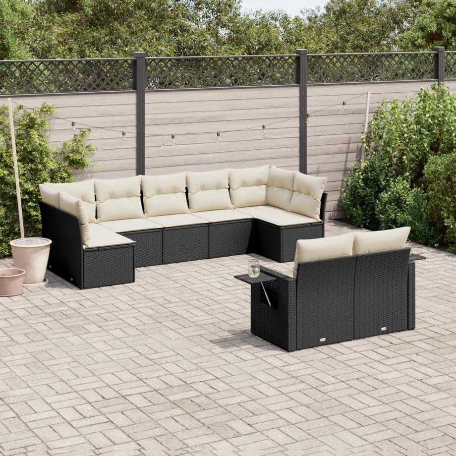 VidaXL set divano da giardino Polirattan  