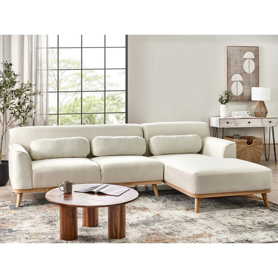 Beliani Divano angolare en Tessuto  SIMOS  