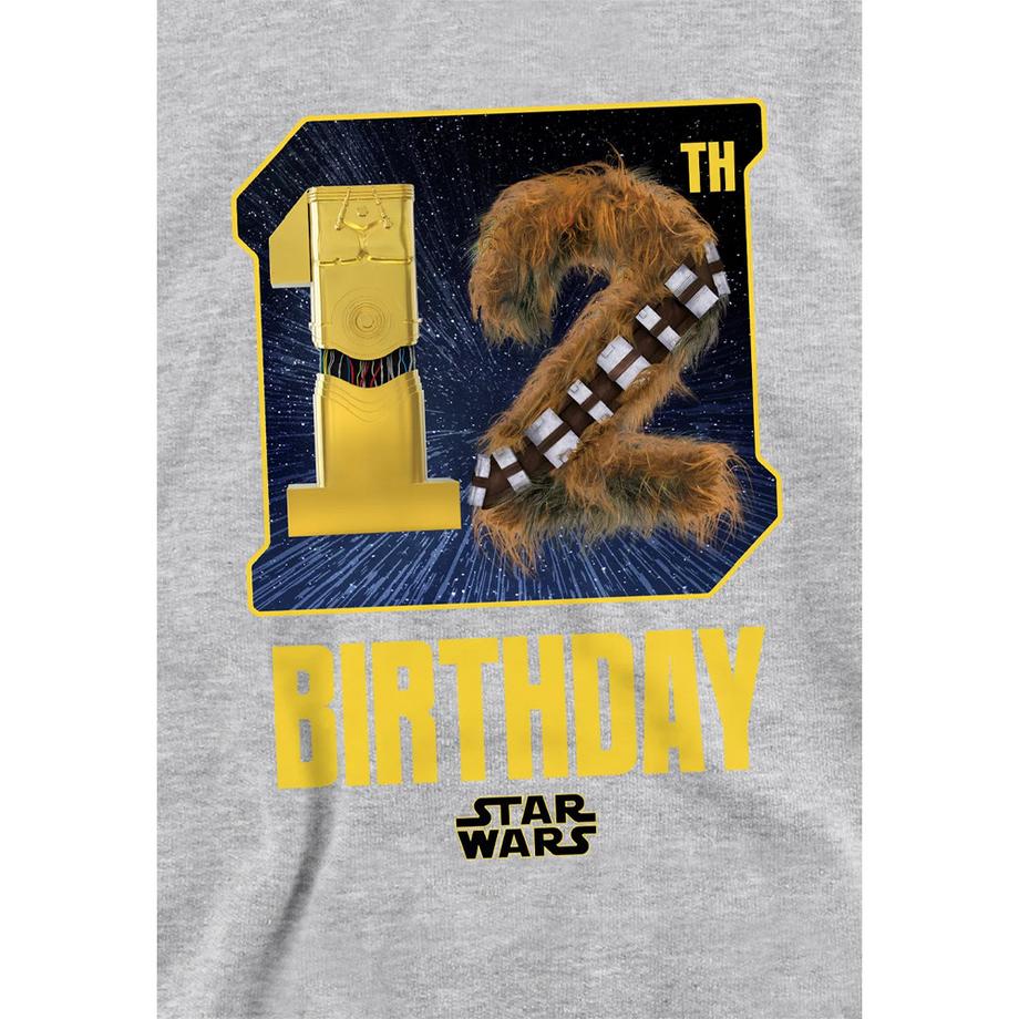STAR WARS  Felpa Con Cappuccio 12° Compleanno C3po Chewbacca 