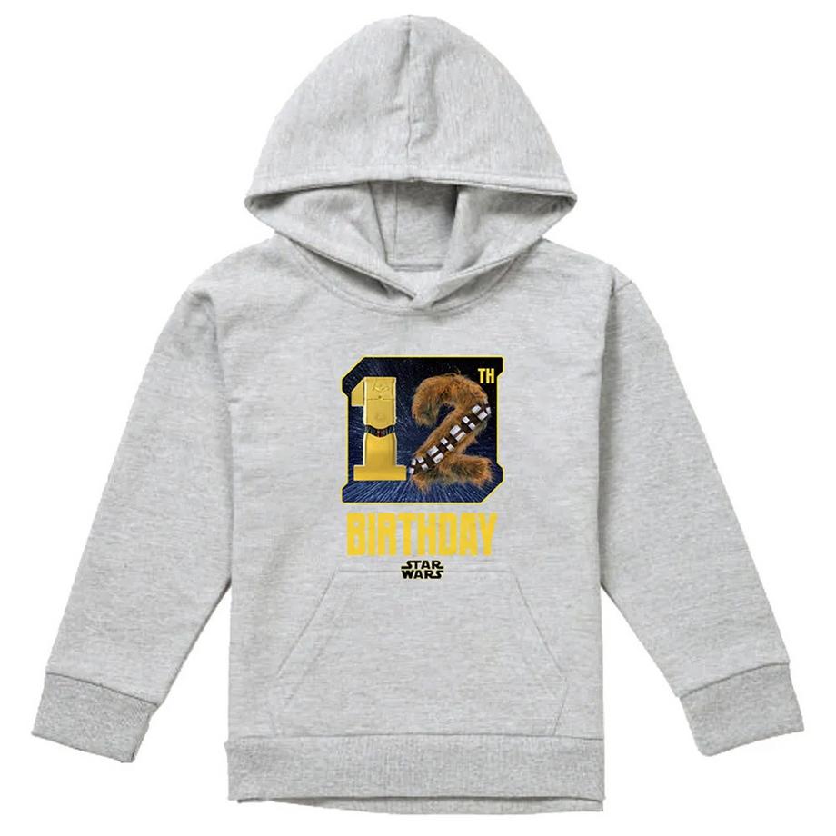 Felpa Con Cappuccio 12° Compleanno C3po Chewbacca