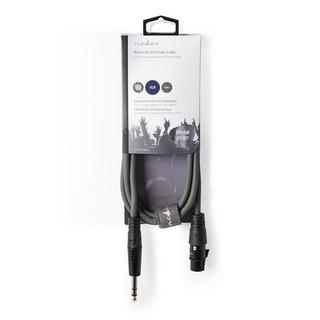Nedis  Câble audio symétrique | XLR 3 broches femelle | 6,35 mm mâle | nickelé | 1,50 m | rond | PVC | gris foncé | gaine en carton 