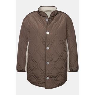 Ulla Popken Wendejacke Stepp Teddyfleece Stehkragen Recycelt  