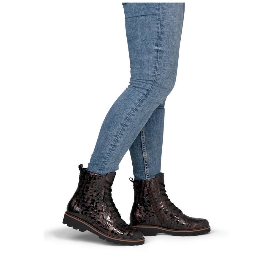 Remonte Schnürstiefelette mit seitlichem Reissverschluss  