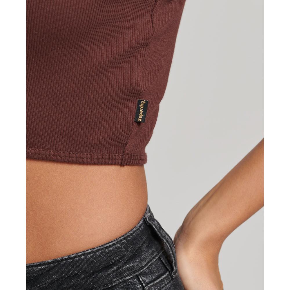 Superdry Kurzes Tanktop Stehkragen  