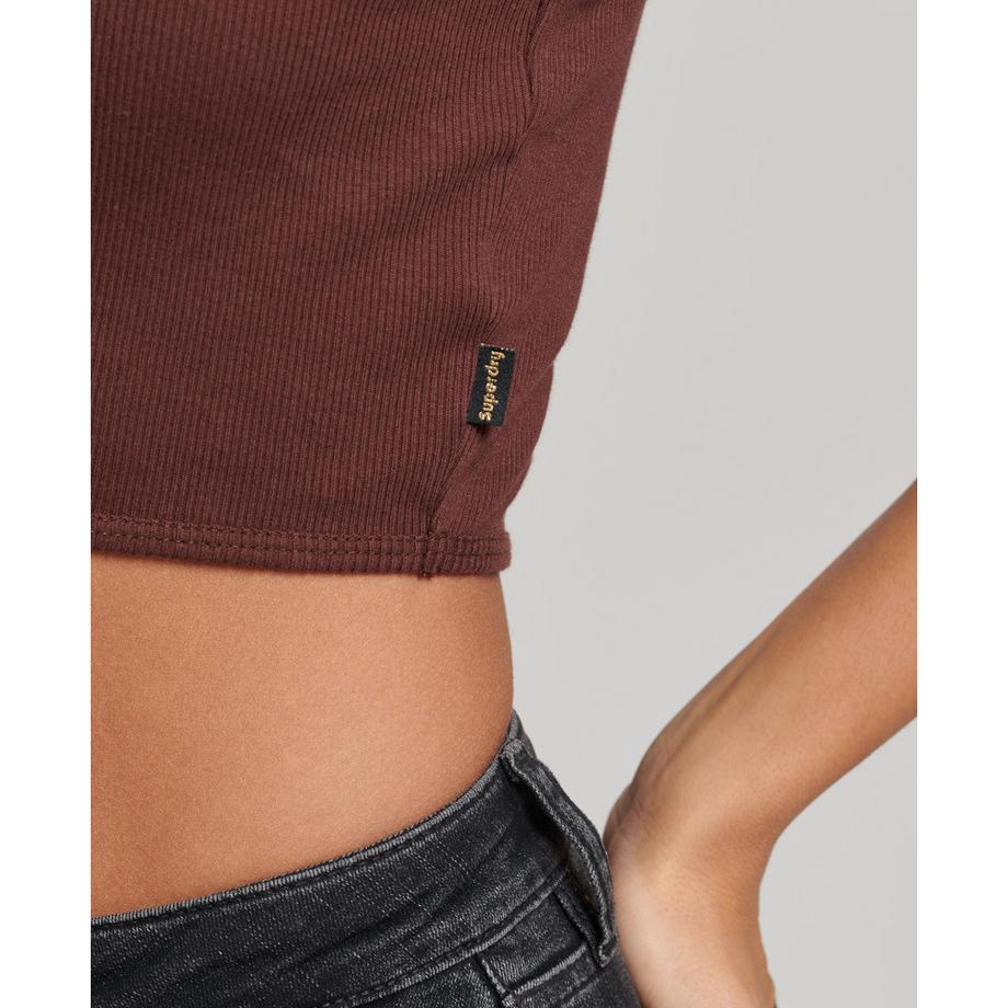 Superdry Kurzes Tanktop Stehkragen  