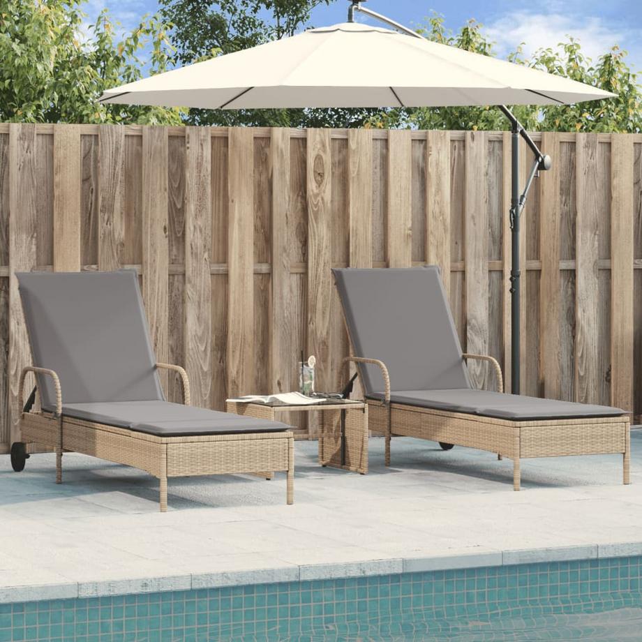 VidaXL Sonnenliege poly-rattan  