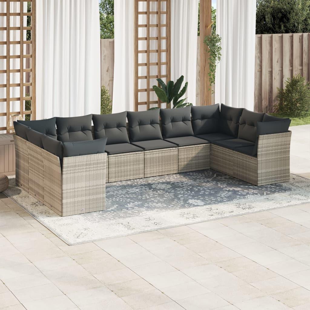 VidaXL set divano da giardino Polirattan  