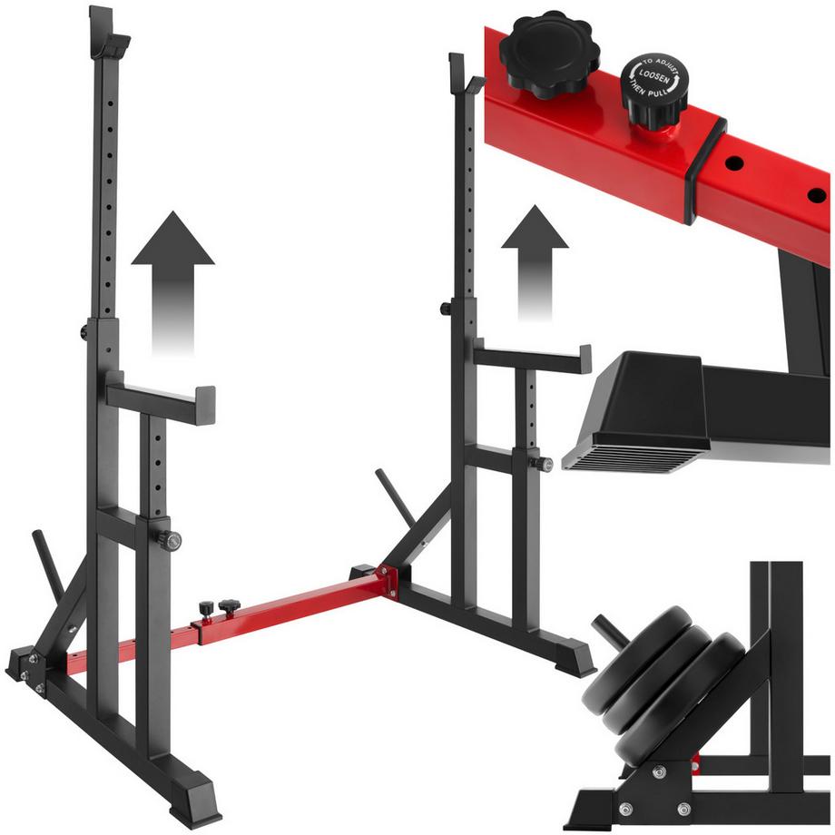Squat Rack Creed multifunktional mit oberer und seitlicher, breiter Ablage
