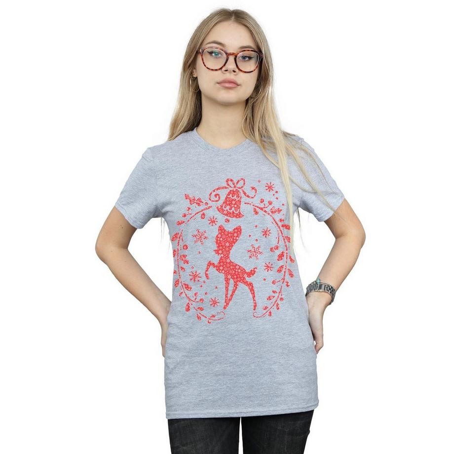 Disney Bambi T-Shirt Ghirlanda Natalizia  