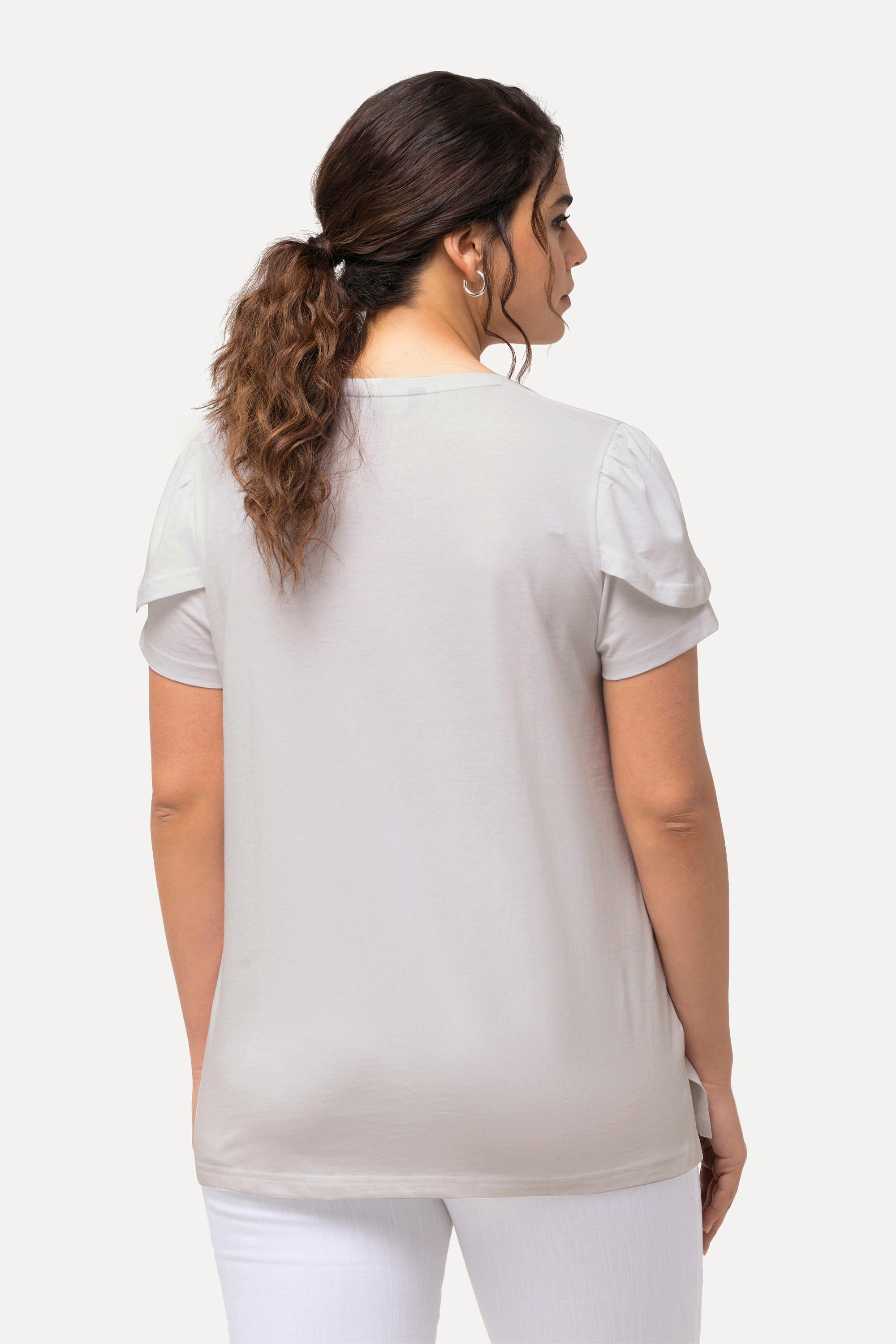 Ulla Popken T-Shirt Stampata Linea A Girocollo Mezza Manica  