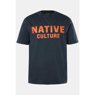 JP1880 Halbarm Vintage Look Rundhals T-Shirt mit Brust-Print  