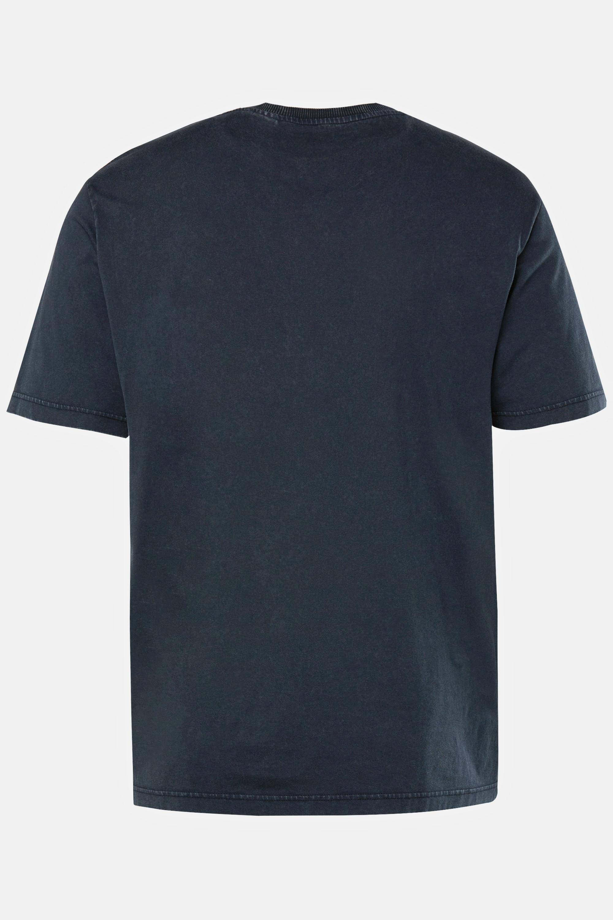 JP1880 Halbarm Vintage Look Rundhals T-Shirt mit Brust-Print  