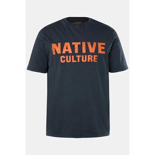 JP1880 Halbarm Vintage Look Rundhals T-Shirt mit Brust-Print  