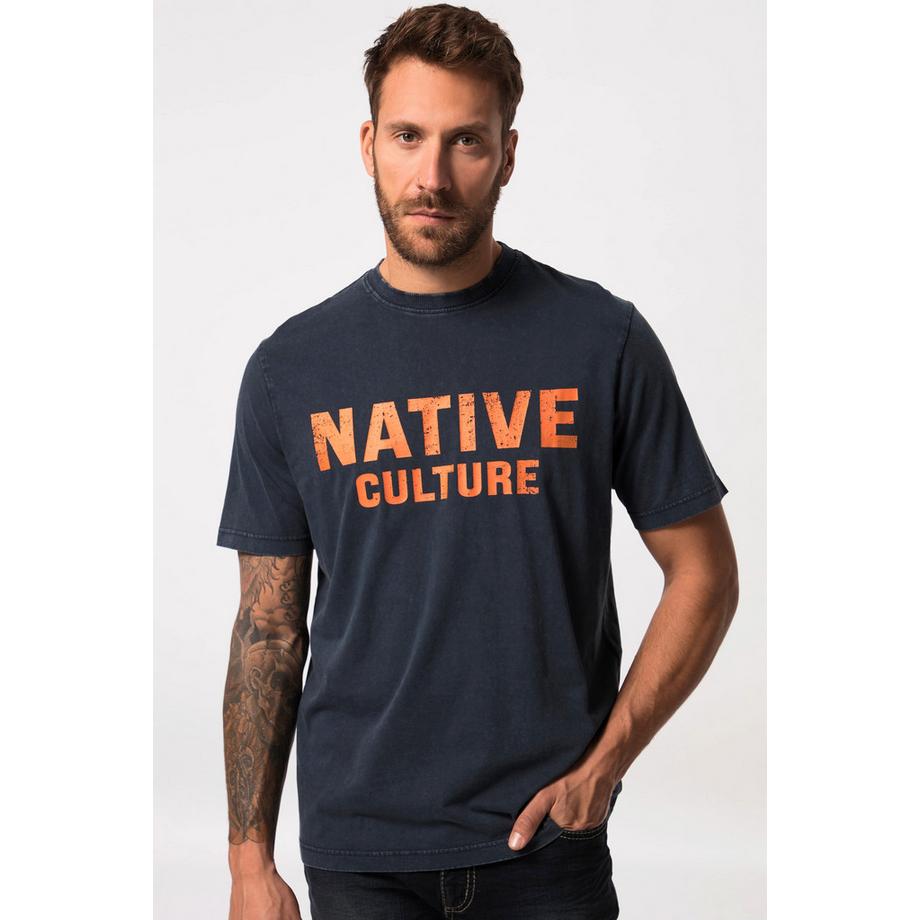 JP1880 T-shirt Manches Courtes Col Rond Style Vintage Imprimé Poitrine  