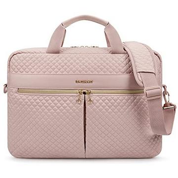 Sac pour ordinateur portable, porte-documents 17,3 pouces, grand sac pour ordinateur portable, sac d'ordinateur, bureau, voyage, affaires, rose