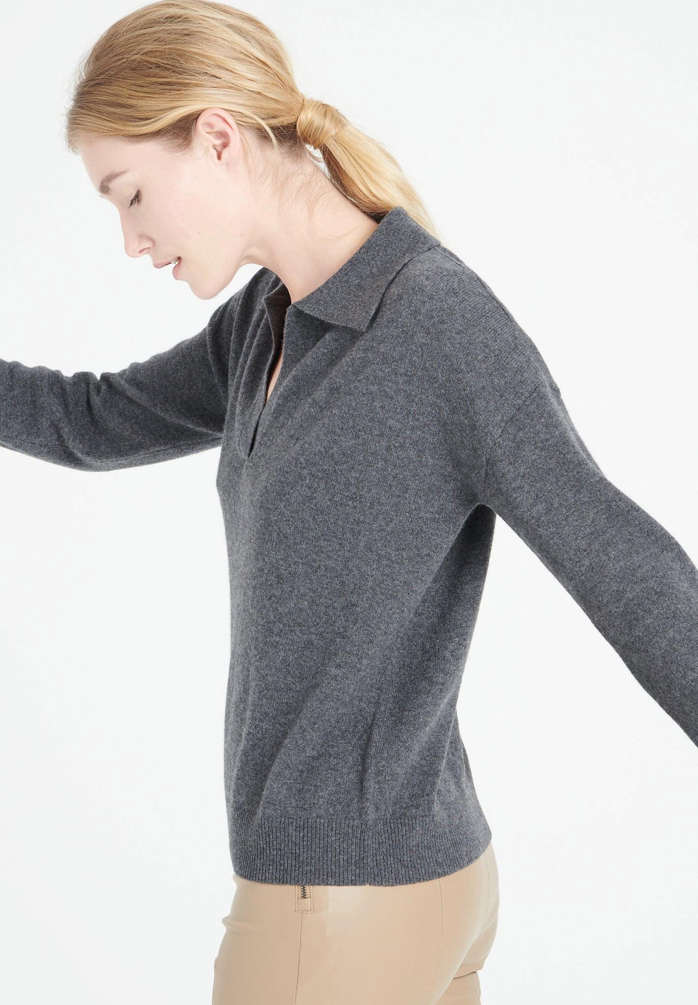 Studio Cashmere8  MIA 3 Langärmeliges Polo-Shirt - 100% Kaschmir 