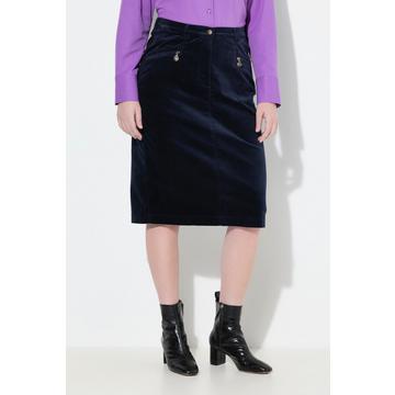 Jupe en velours Mony, ceinture confortable, poches zippées